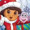 Dóra karácsonyi kirakó - Dóra a felfedező ingyen játékok gyerekeknek